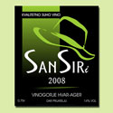 san siri wine label design